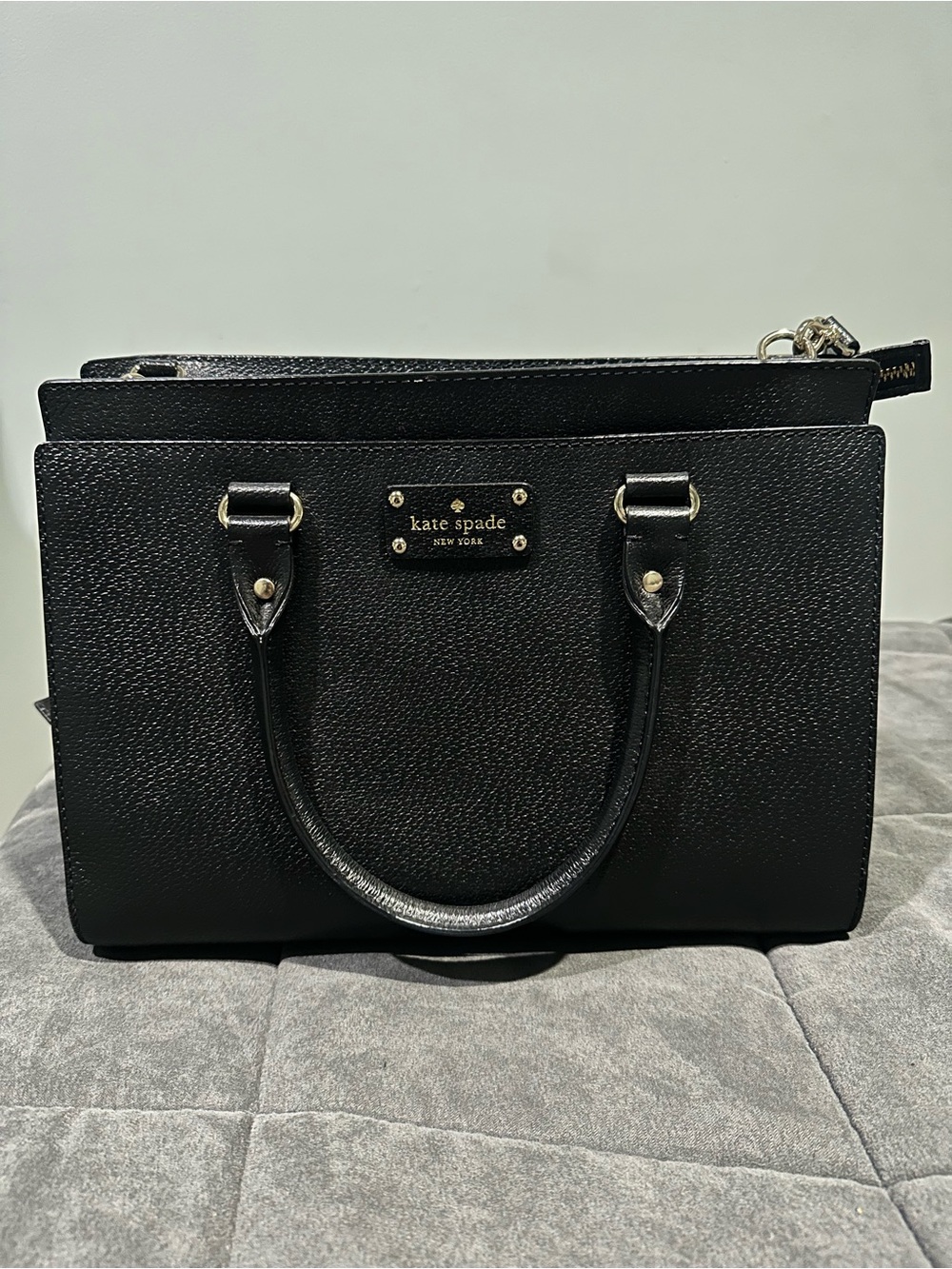 Kate Spade New York Wellesley Durham Black Leather Satchel